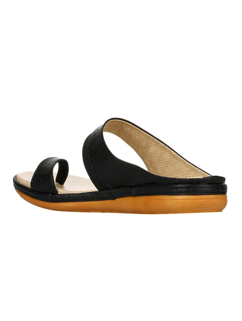 black one toe sandals - 16103688 - Zoom Image - 3
