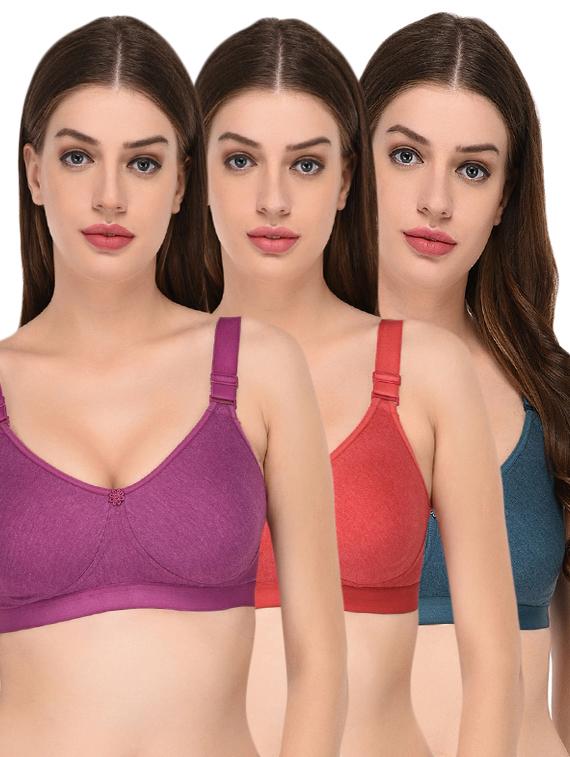 set of 3 floral patch bras - 16103794 - Zoom Image - 1