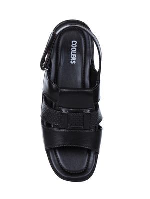 black back strap sandals - 16104032 - Standard Image - 4
