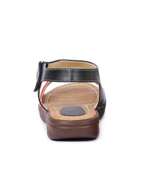 black back strap sandals - 16104301 - Standard Image - 3