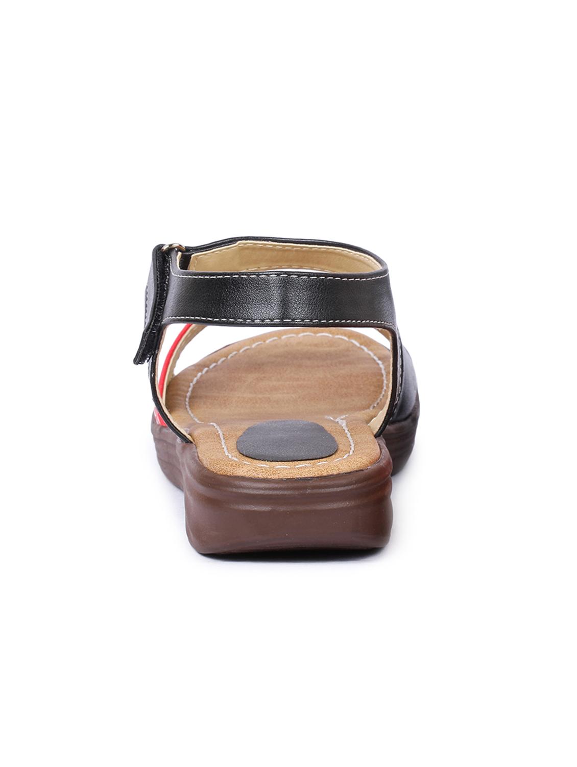 black back strap sandals - 16104301 - Zoom Image - 3
