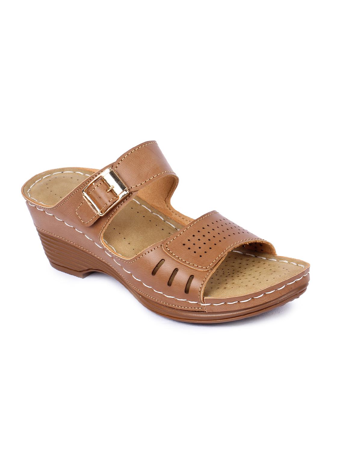 brown slip on wedges - 16104319 - Zoom Image - 1