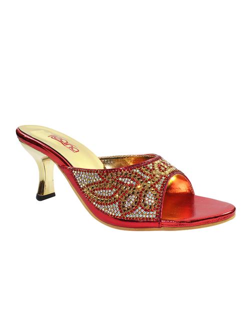 red slip on sandals - 16105685 - Standard Image - 1