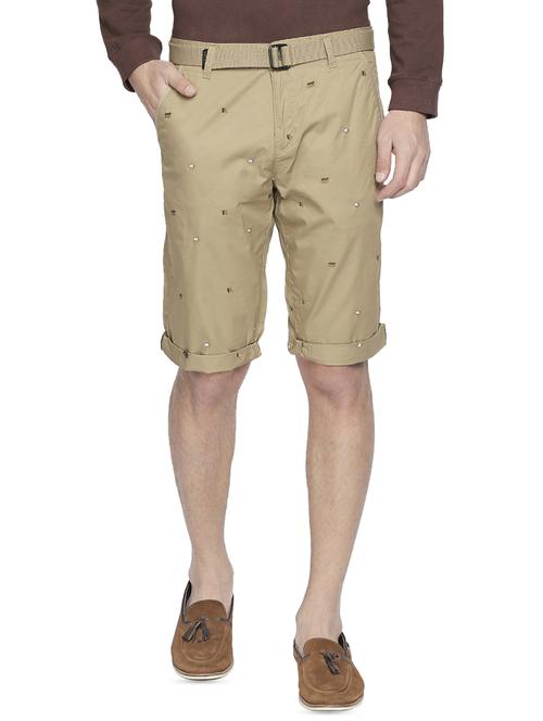 beige printed bermuda - 16105768 - Standard Image - 1