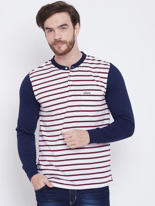 white striped pocket t-shirt - 16105863 - Standard Image - 1
