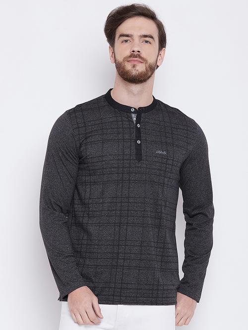 grey checkered pocket t-shirt - 16105872 - Standard Image - 1