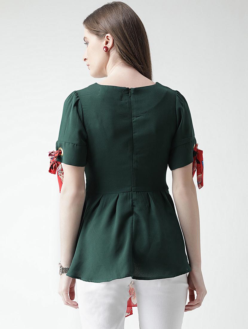 bow detail asymmetric top - 16106221 - Zoom Image - 3