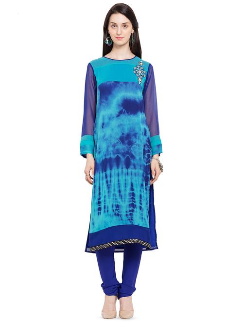 printed straight kurta - 16106477 - Standard Image - 1