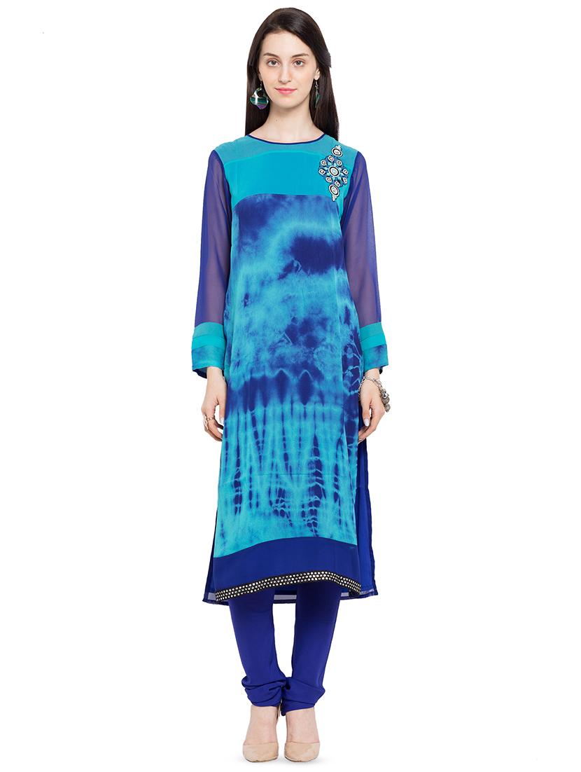 printed straight kurta - 16106477 - Zoom Image - 1