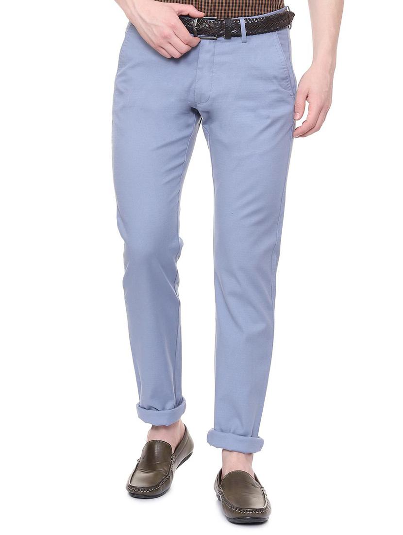 blue solid chinos - 16106853 - Zoom Image - 1