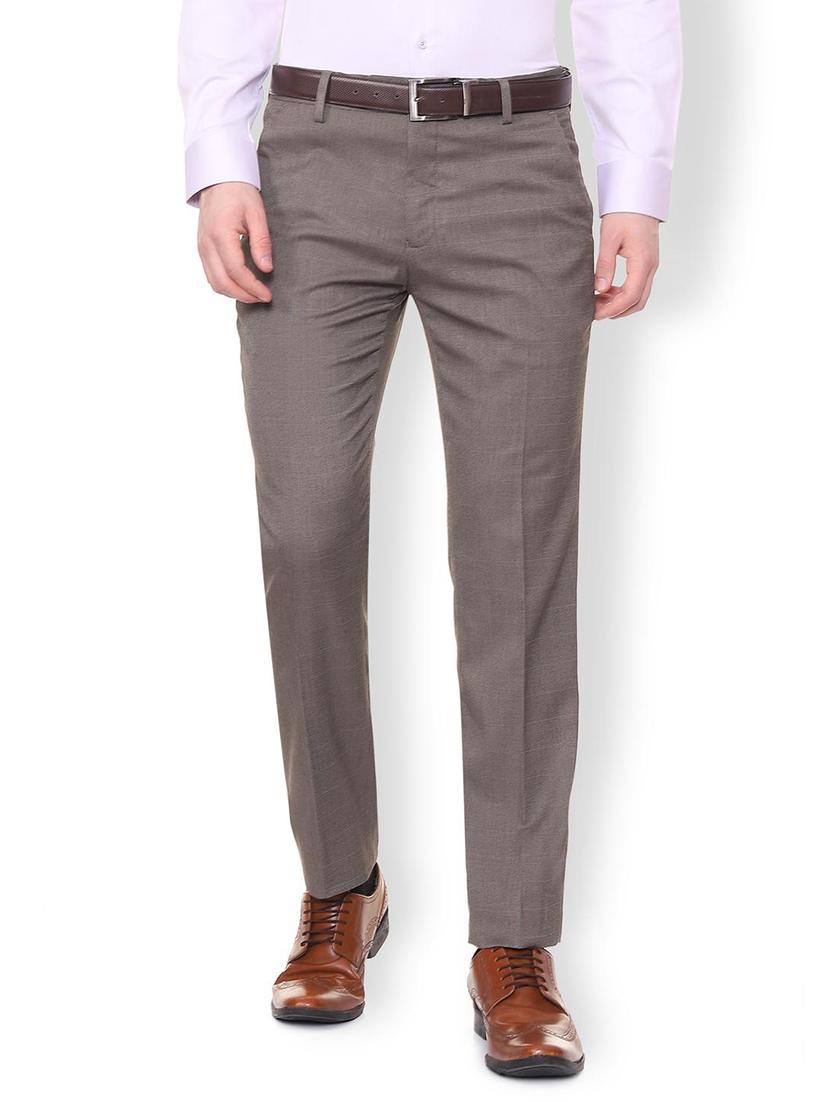 grey polyester blend flat front formal trouser - 16106896 - Zoom Image - 1
