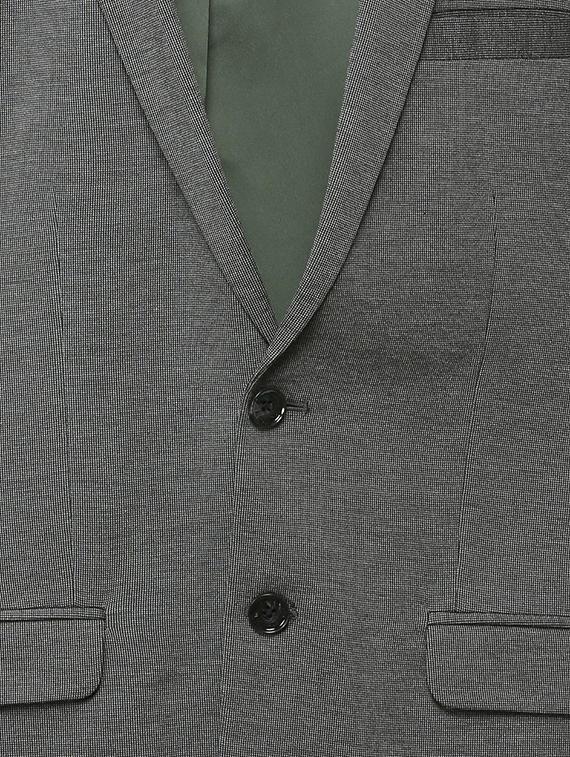 grey solid single breasted formal blazer - 16106914 - Zoom Image - 4
