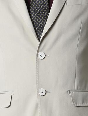 beige solid single breasted formal blazer - 16106928 - Standard Image - 5