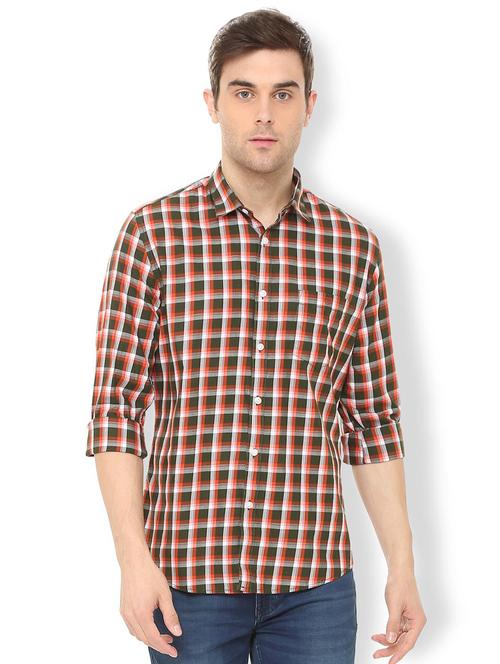 green checkered casual shirt - 16106994 - Standard Image - 1
