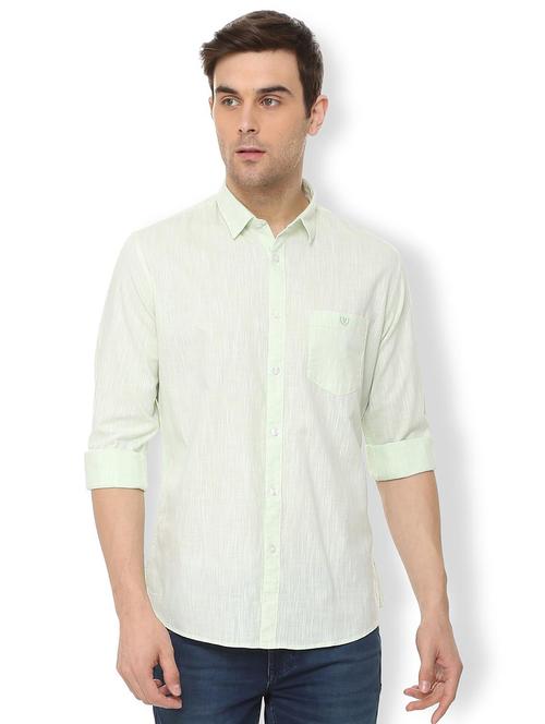 white linen casual shirt - 16106998 - Standard Image - 1
