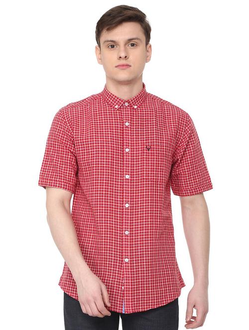 red checkered casual shirt - 16107075 - Standard Image - 1