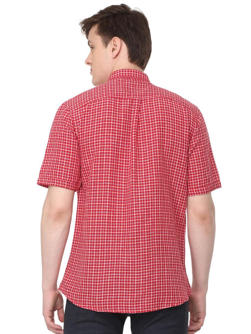 red checkered casual shirt - 16107075 - Zoom Image - 2