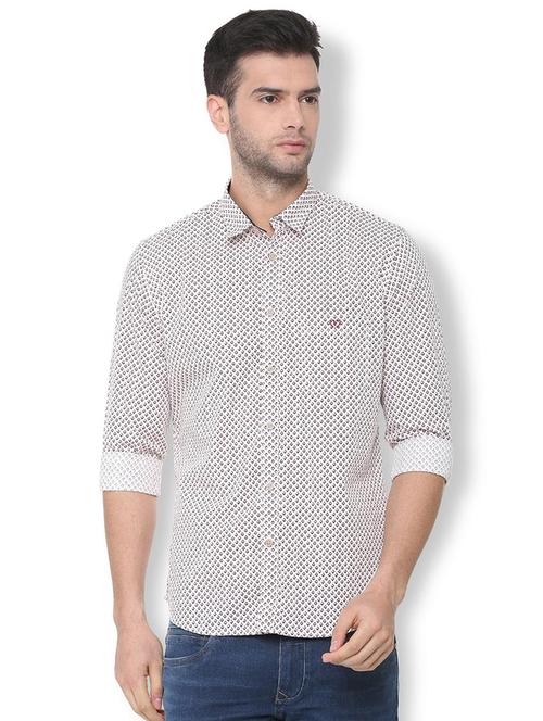 white printed casual shirt - 16107095 - Standard Image - 1