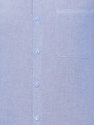 blue solid casual shirt - 16107124 - Standard Image - 4