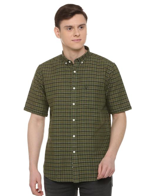 green checkered casual shirt - 16107174 - Standard Image - 1
