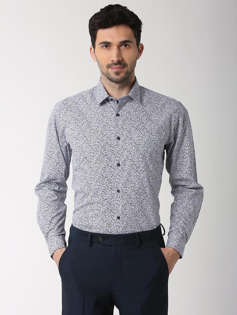 blue printed casual shirt - 16107228 - Zoom Image - 1