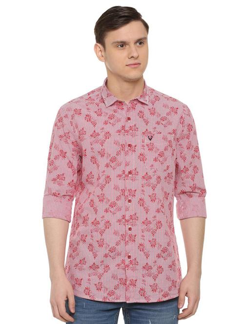 red printed casual shirt - 16107248 - Standard Image - 1
