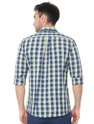 blue checkered casual shirt - 16107250 - Standard Image - 2