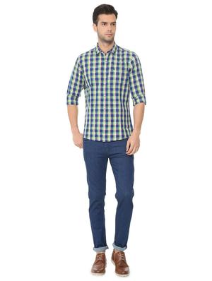blue checkered casual shirt - 16107250 - Standard Image - 3