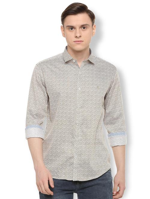 brown printed casual shirt - 16107306 - Standard Image - 1