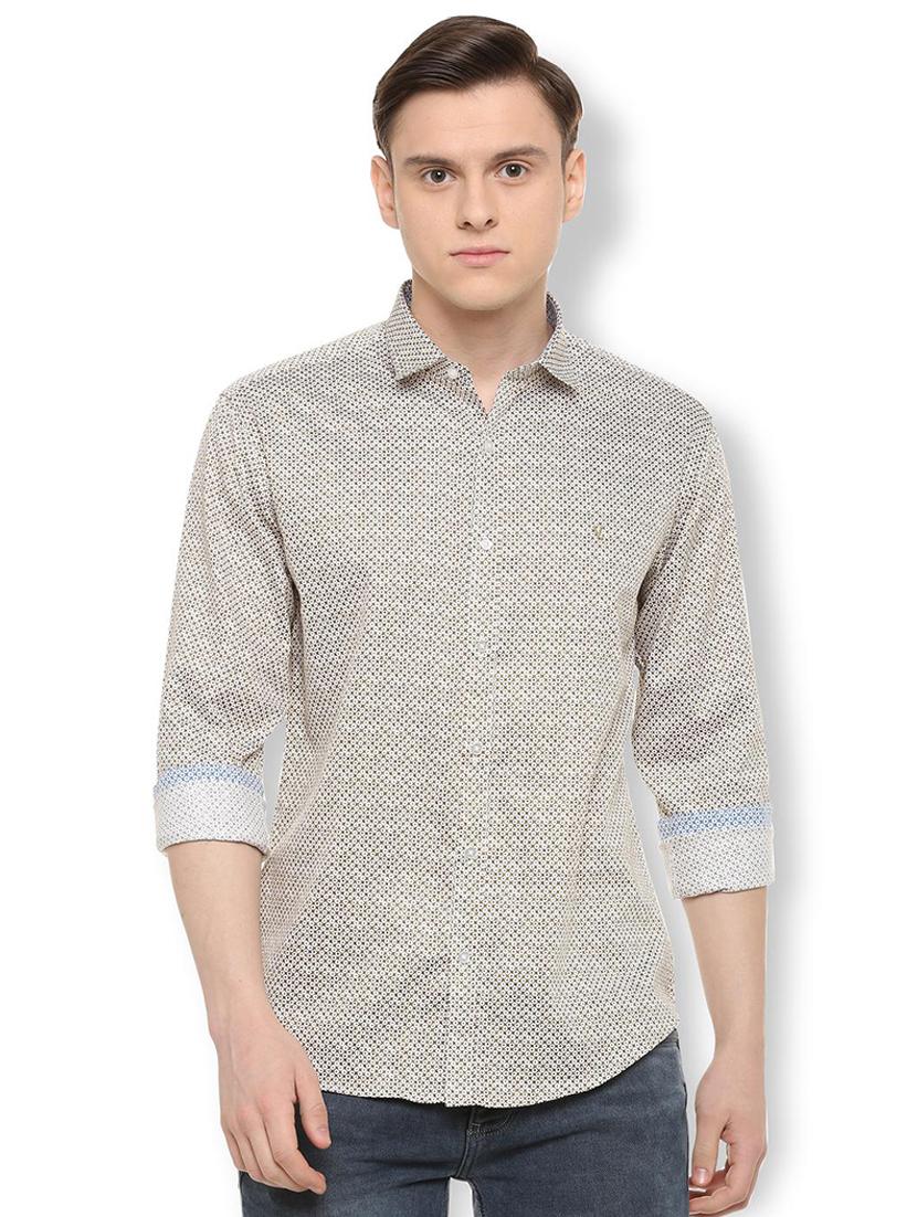 brown printed casual shirt - 16107306 - Zoom Image - 1