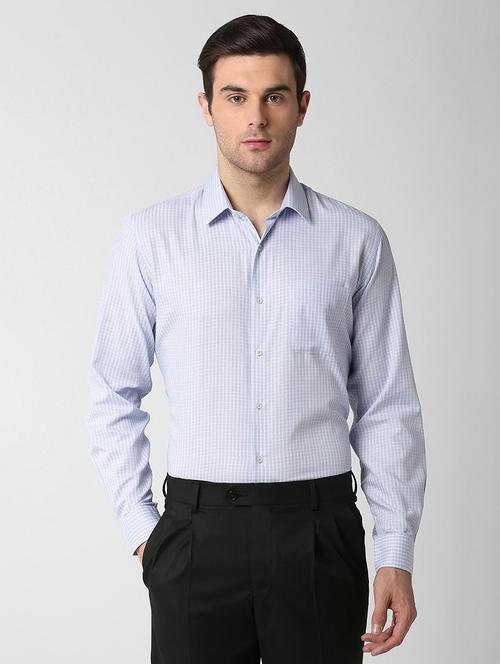 blue checkered formal shirt - 16107316 - Standard Image - 1