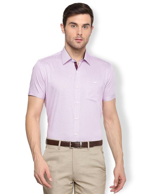 purple printed formal shirt - 16107392 - Standard Image - 1