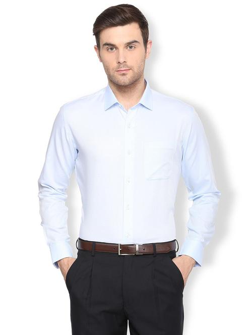 blue cotton formal shirt - 16107403 - Standard Image - 1