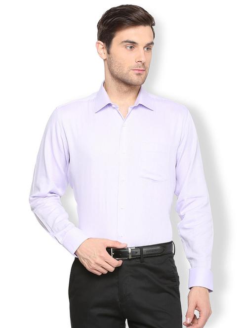 purple cotton blend formal shirt - 16107421 - Standard Image - 1