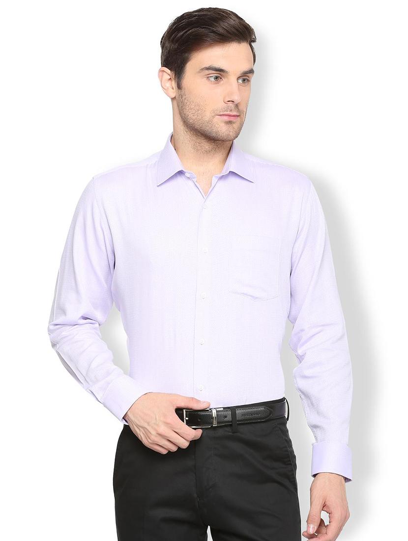 purple cotton blend formal shirt - 16107421 - Zoom Image - 1