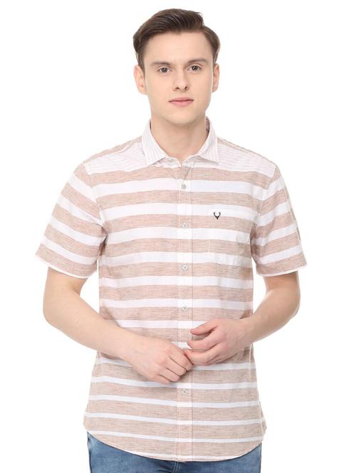 pink striped casual shirt - 16107501 - Standard Image - 1