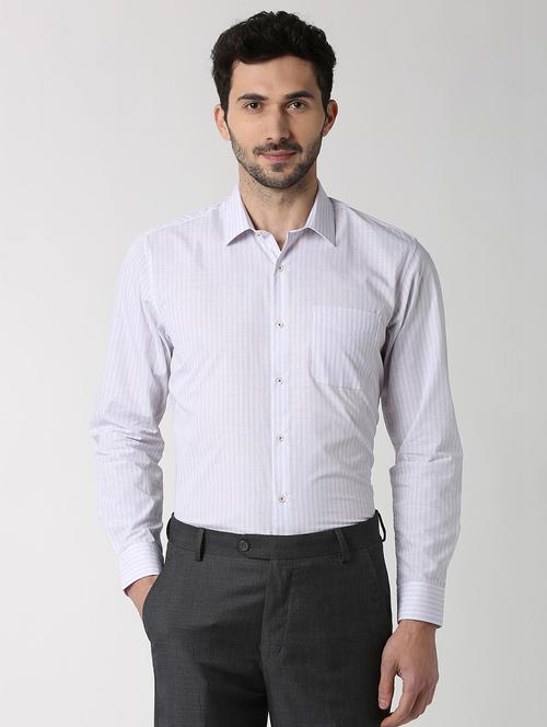 white striped formal shirt - 16107526 - Standard Image - 1