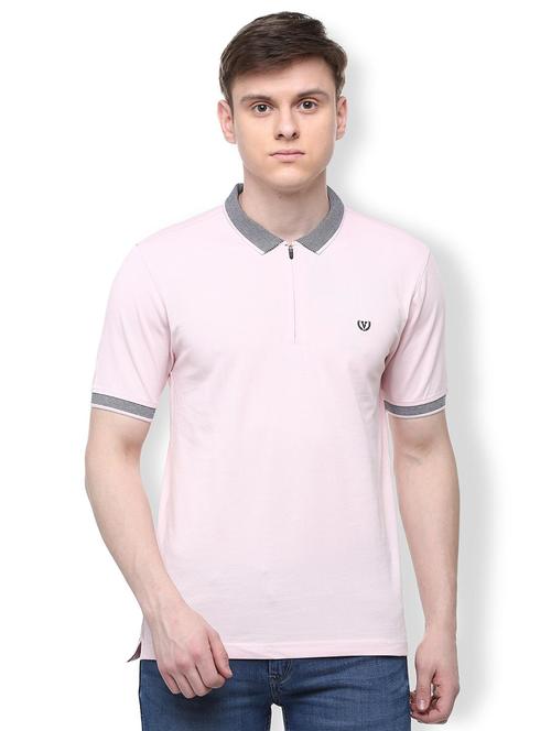 pink solid cotton t-shirt - 16107591 - Standard Image - 1