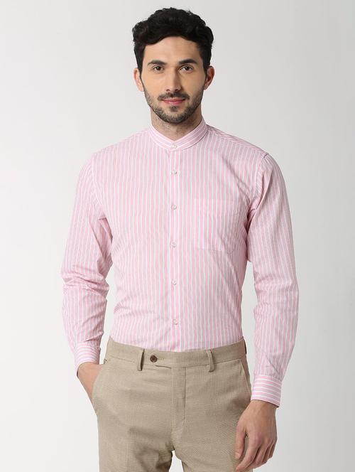 pink striped formal shirt - 16107669 - Standard Image - 1