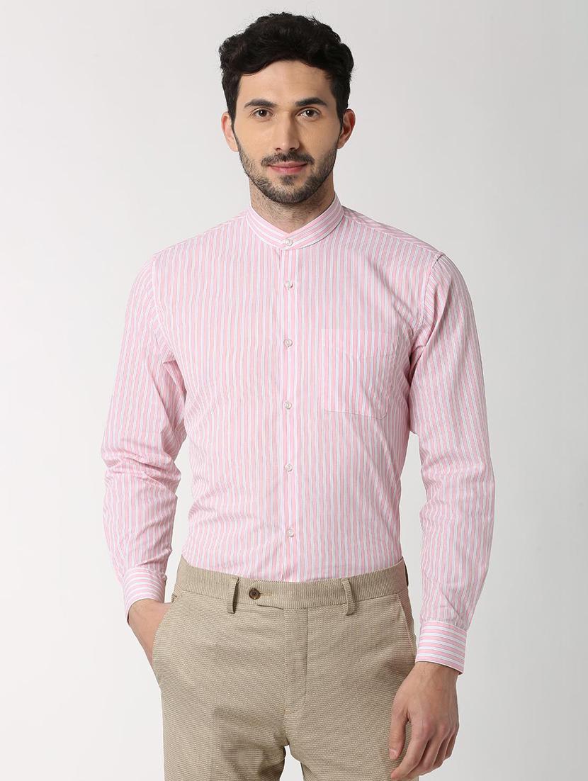 pink striped formal shirt - 16107669 - Zoom Image - 1