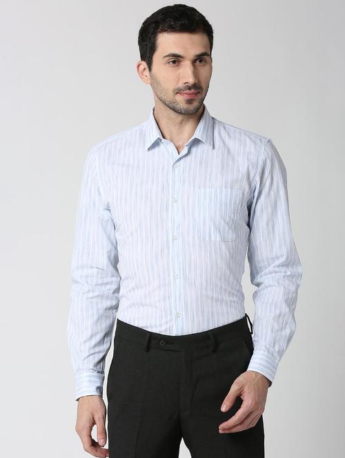 blue striped formal shirt - 16107811 - Standard Image - 1