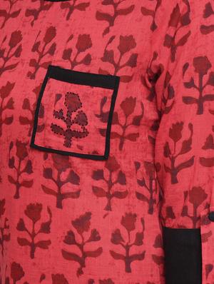 printed straight kurta with tassels - 16108293 - Standard Image - 6
