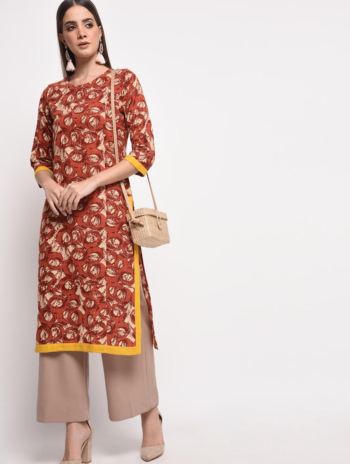 Printed straight kurta - 16108321 - Zoom Image - 1