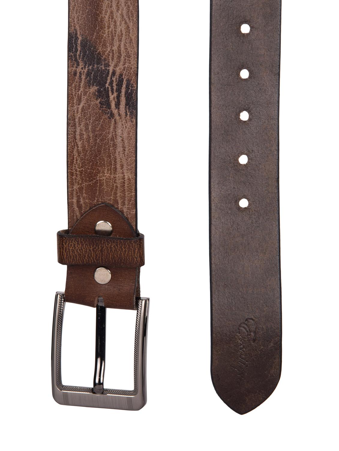 brown leather belt - 16108577 - Zoom Image - 2