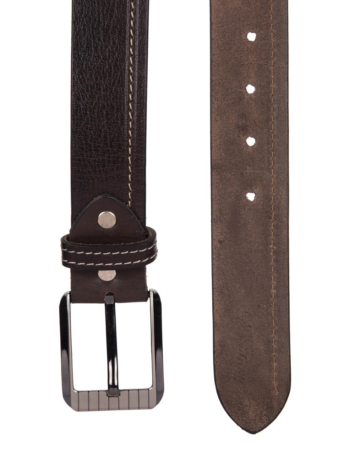 brown leather belt - 16108583 - Zoom Image - 2