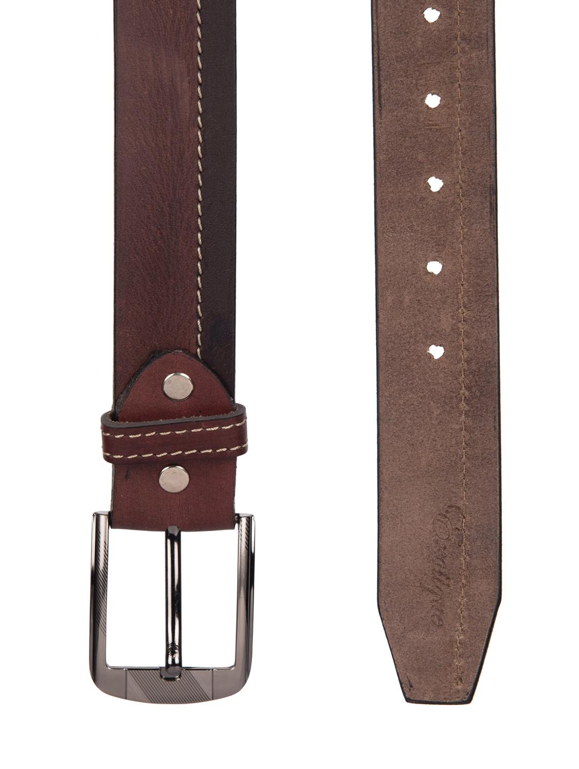 brown leather belt - 16108589 - Zoom Image - 2