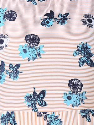 floral flared pastel kurta - 16108656 - Standard Image - 3