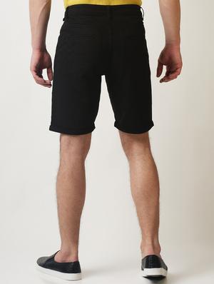 black solid shorts - 16108791 - Standard Image - 3
