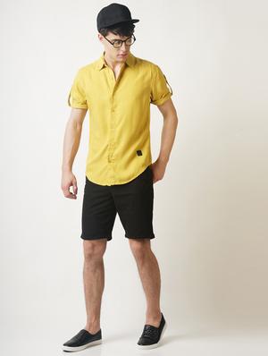black solid shorts - 16108791 - Standard Image - 4