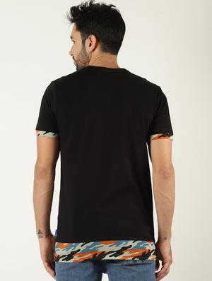 black camouflage printed pocket tshirt - 16108835 - Standard Image - 3